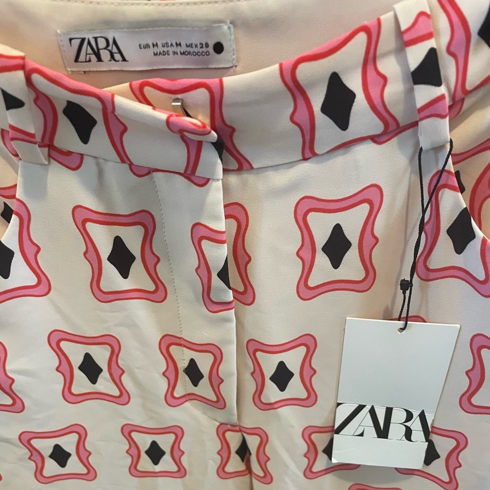 NWT Zara print flared high waisted pants - Picture 9 of 12